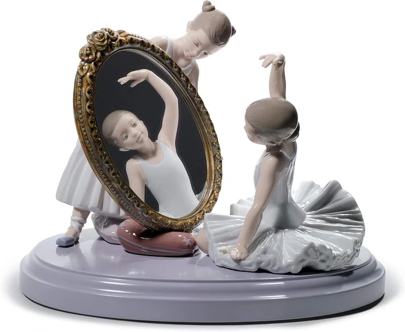 LLADRÓ Ballettmädchen-Figur Meine Perfekte Pose. Ballerina. Porzellan.