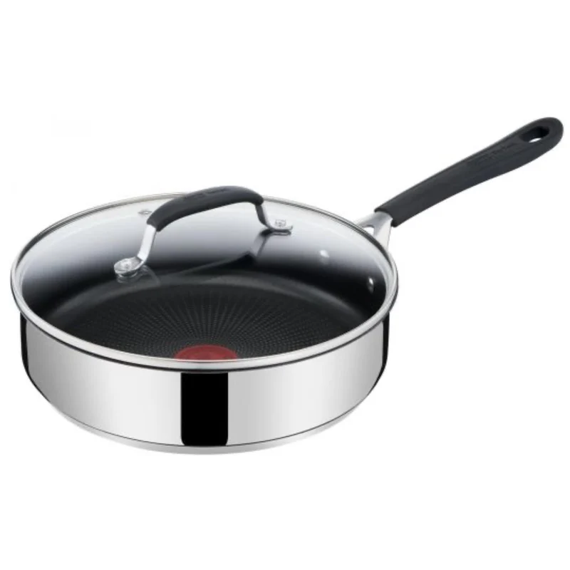 TEFAL Compatible - Jamie Oliver - Quick & Easy SS Sautepan 25 cm + Lid (E3033344)