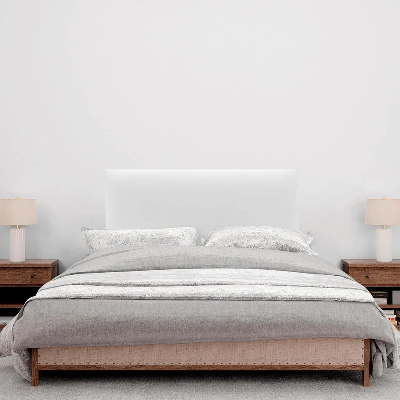 DHOME Kopfteil aus Kunstleder oder Stoff AQUALINE Glattes gepolstertes Kopfteil Luxusbett Kopfteil (