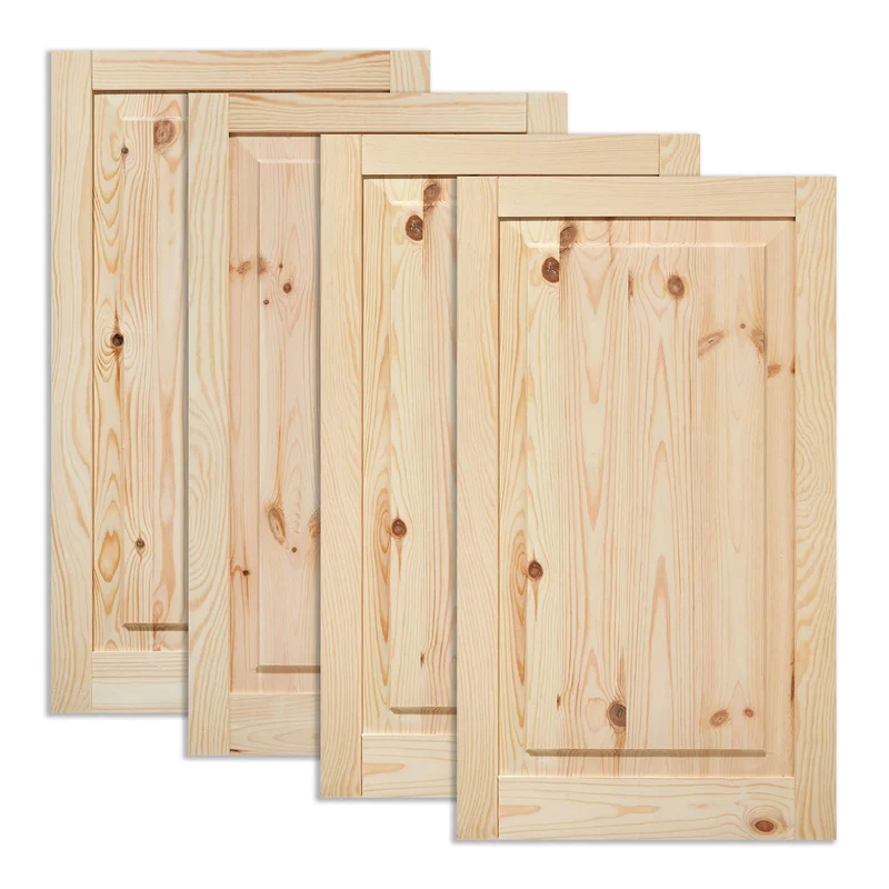 Kassettentür Schranktür Holz RUSTIKAL | 69 x 39,4 cm 4-er Pack Set | unbehandelte Holztür aus Kiefer