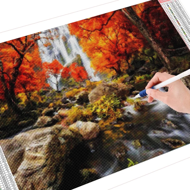 Trayosin Diamond Painting Wasserfall Natur 5D Diamant Painting Bilder Erwachsene Gross xxl Diamant M