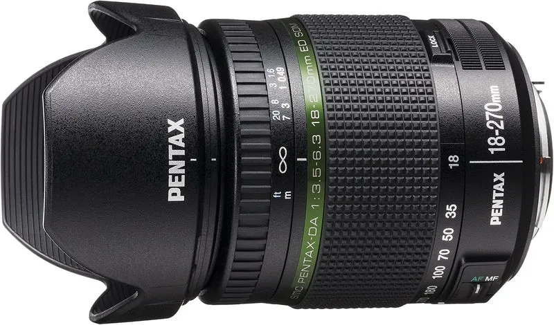 Pentax 21497 SMC DA ED SDM Objektiv (18 bis 270 mm, Lichtstärke 3,5 bis 6,3) 18-270mm Single, 18-270