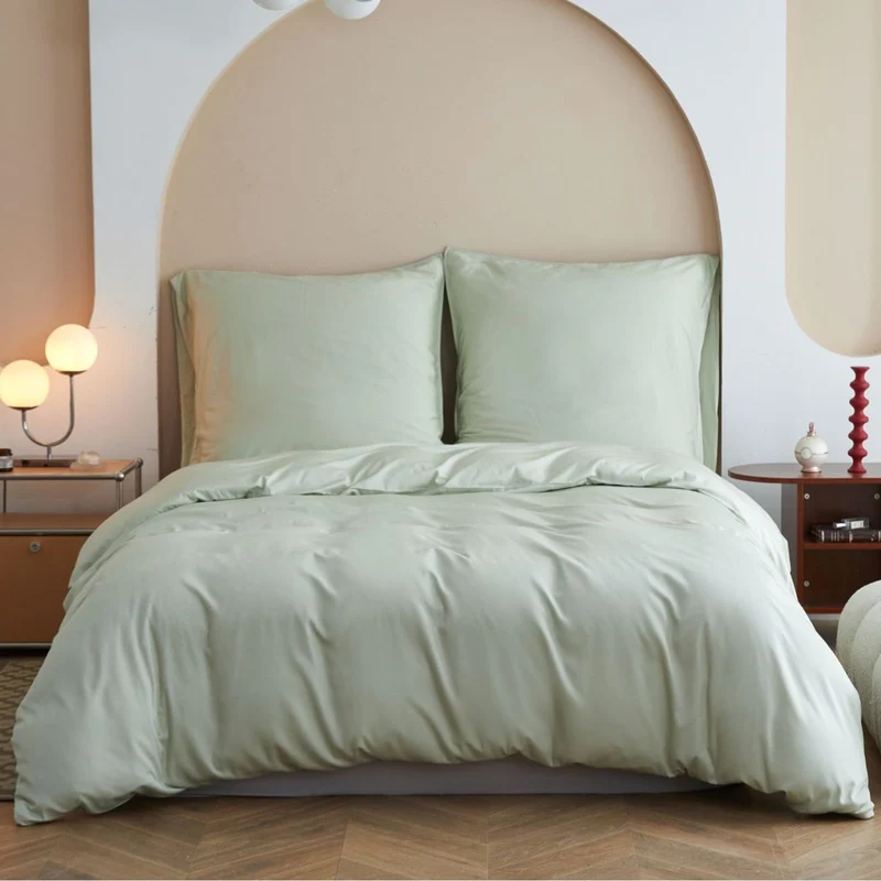 Simple&Opulence Bambus Bettbezug Set, Seidiger und weicher Bettbezug Kühle Bettwäsche Perfekt für Ha