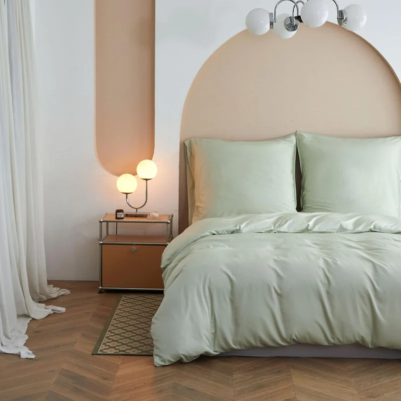 Simple&Opulence Bambus Bettbezug Set, Seidiger und weicher Bettbezug Kühle Bettwäsche Perfekt für Ha