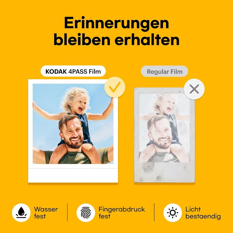 KODAK Mini Shot 3 Retro 4PASS 2-in-1 Sofortbildkamera und Fotodrucker (7,6x7,6cm) + 8 Blatts, Weiss
