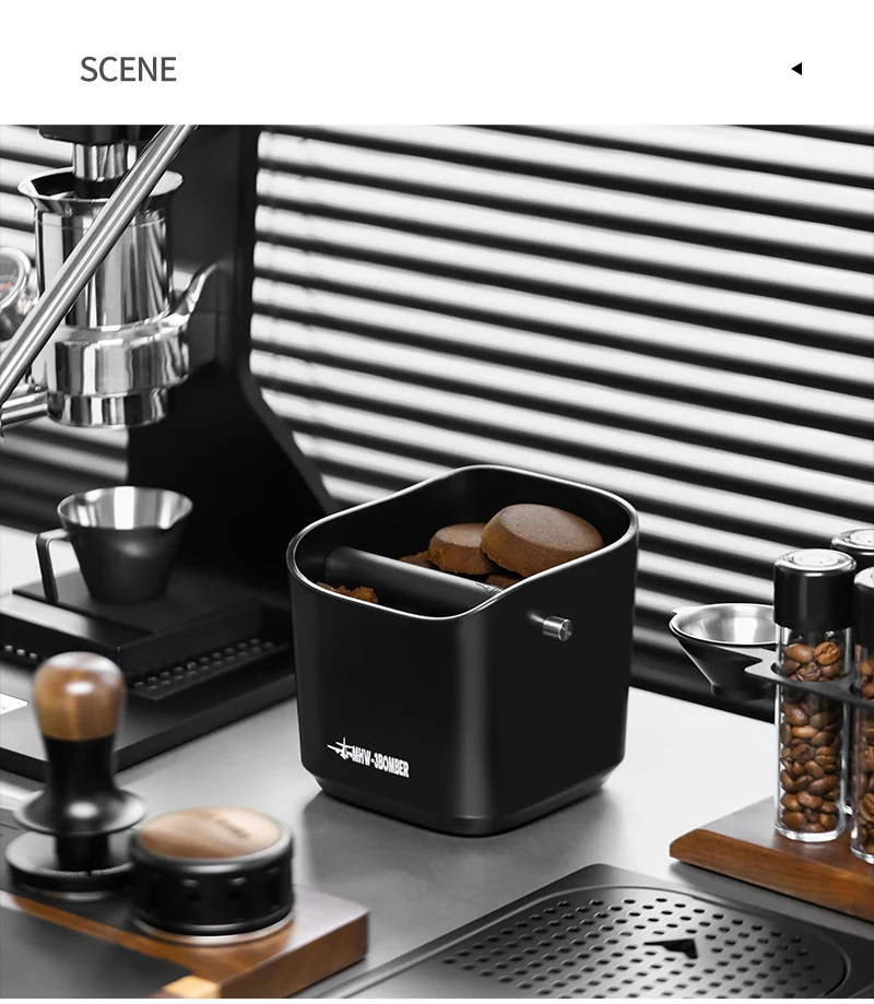 MHW-3BOMBER Coffee Espresso Square Knock Box 1200ml