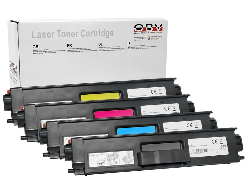 OBV 4X kompatibler Toner als Ersatz für Brother TN-423BK TN-423Y TN-423C TN-423M für Brother DCP-L84