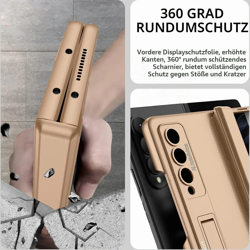 Miimall Kompatibel mit Samsung Galaxy Z Fold 4 Hülle mit Displayschutz Anti-Peeping+Magnetischer Sch