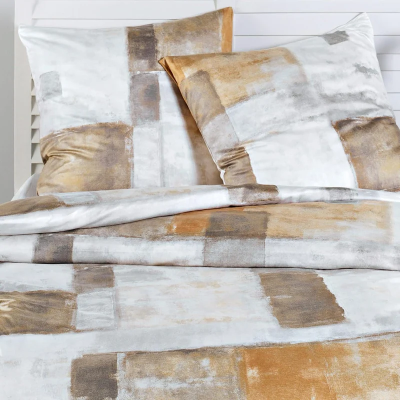 Estella Bettwäsche Eetu Interlock-Jersey Kiesel Grösse 155x220 cm (80x80 cm) 155x220 cm (80x80 cm) K