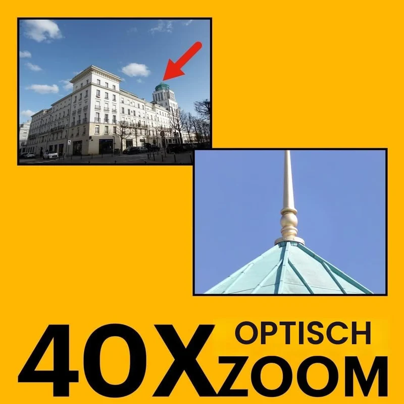 KODAK PIXPRO Astro Zoom AZ405-WH 20MP Digitalkamera mit 40-fachem optischem Zoom, 24 mm Weitwinkel,
