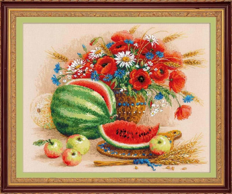 Riolis 100/060 Kreuzstich Set Zählmuster, Baumwolle, Mehrfarbig, 50x40cm