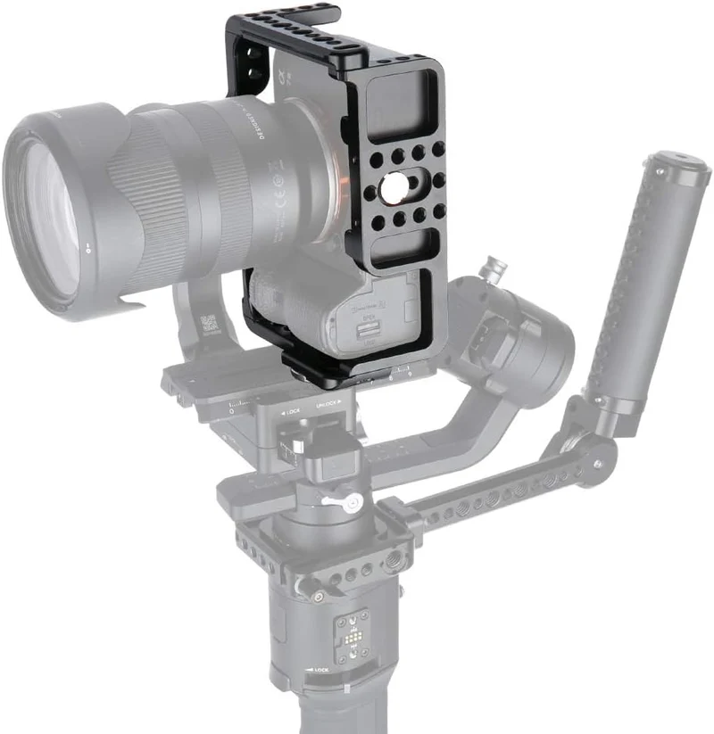NICEYRIG A7 III/A7R III/A7R II/A7S II/A7 II Kamera Käfig mit HDMI Kabelklemme Style Rosette für Sony