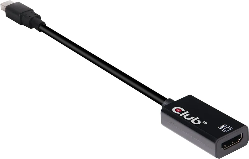 Club3D CAC-1180 DisplayPort Adapter [1x DisplayPort Stecker - 1x HDMI-Buchse] Schwarz, CAC-1180