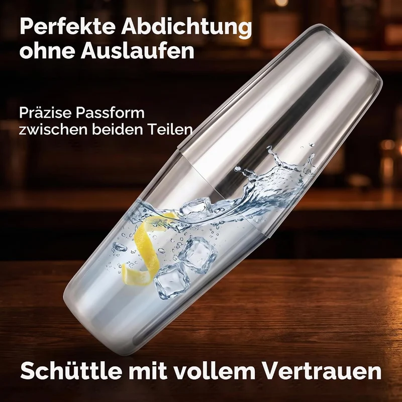 Barfly Superfly Blech-Set Cocktail-Shaker, 510 ml und 800 ml, schweres Edelstahl, (M37161) Aus Schwe