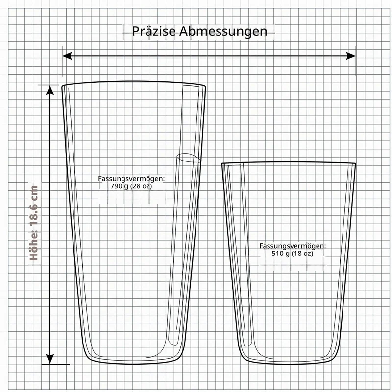 Barfly Superfly Blech-Set Cocktail-Shaker, 510 ml und 800 ml, schweres Edelstahl, (M37161) Aus Schwe