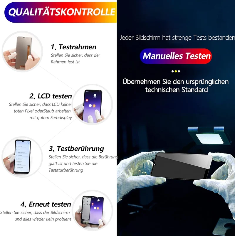 RongZy für Motorola Moto G30 XT2129-2 LCD Bildschirmersatz für Motorola Moto G30 XT2129-2 Touchscree