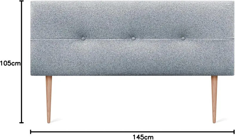 DHOME Kopfteil aus Kunstleder oder Stoff AQUALINE Pro Kopfteil Polsterkopfteil Luxusbett (Stoff Perl