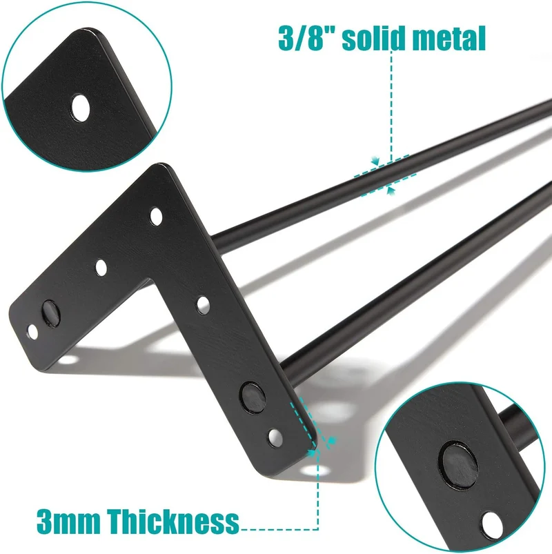 22 Zoll Haarnadel Beine, Heavy Duty Metal Tischbeine für Schrank, TV-Schränke, Schubladen, Nachttisc