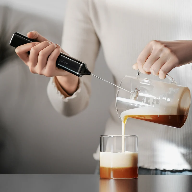 MHW-3BOMBER Handheld Electric Milk Frother（Silver/Black/White）