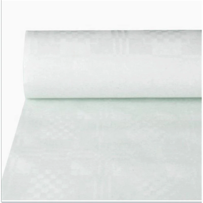 Papiertischtuch mit Damastprägung 50 m x 1,2 m weiss