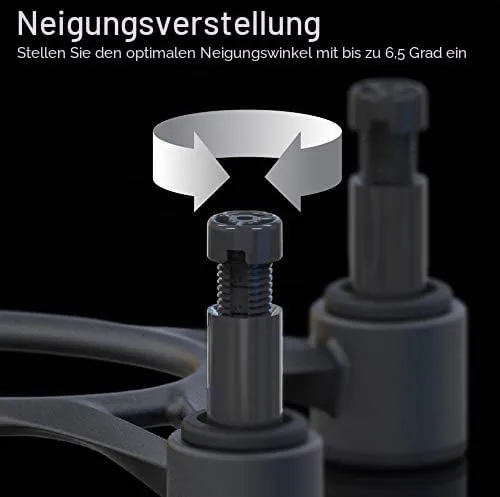 IsoAcoustics Aperta-Serie mit Lautsprecherstativen, schwingungsdämpfend, mit einstellbarer Neigung: