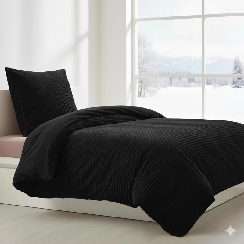 Kuscheli® Winter Wende Plüsch Bettwäsche 135 x 200 od. 155 x 220 mit 80x80 Kissenbezug Cashmere-Touc
