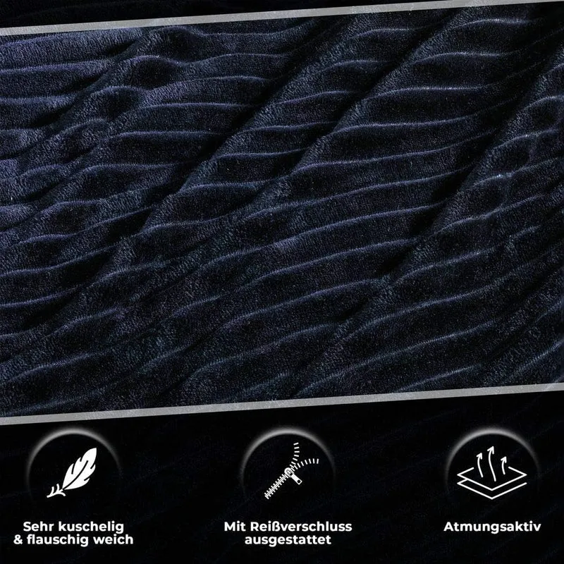 Kuscheli® Winter Wende Plüsch Bettwäsche 135 x 200 od. 155 x 220 mit 80x80 Kissenbezug Cashmere-Touc