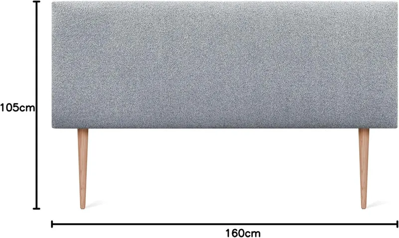 DHOME Kopfteil aus Kunstleder oder Stoff AQUALINE Glattes gepolstertes Kopfteil Luxusbett Kopfteil (