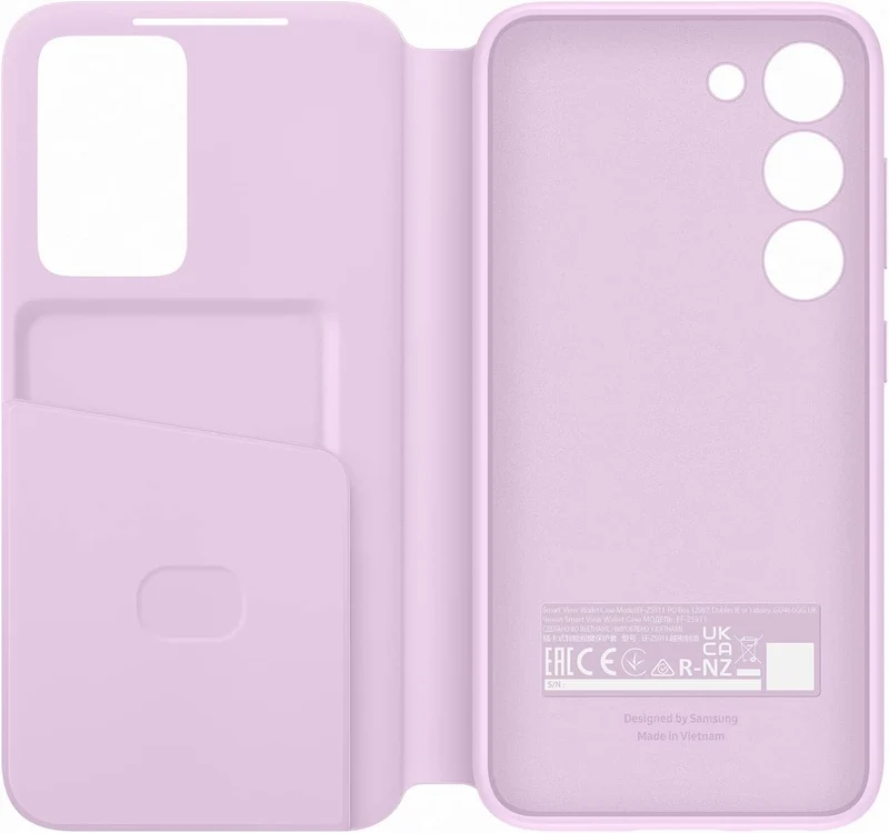 Samsung Smart View Wallet Smartphone Case EF-ZS911 für Galaxy S23, Handy-Hülle, Kartenfach, Sichtfen