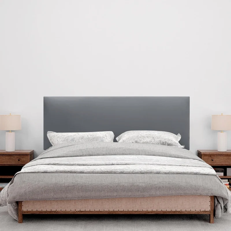 DHOME Kopfteil aus Kunstleder oder Stoff AQUALINE Glattes gepolstertes Kopfteil Luxusbett Kopfteil (