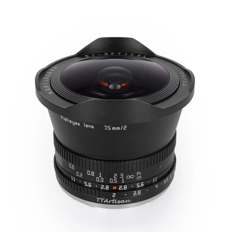 TTArtisan 7.5 mm F2.0 APS-C grosse Blende Kamera-Objektiv Fischaugen-Objektiv mit ND 1000 Filter, ko