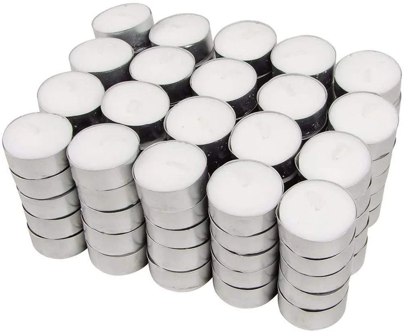 Hillfield® 600 Premium -Teelichter im Alubecher, Brenndauer 4 Stunden, Weiss, mit Gütezeichen