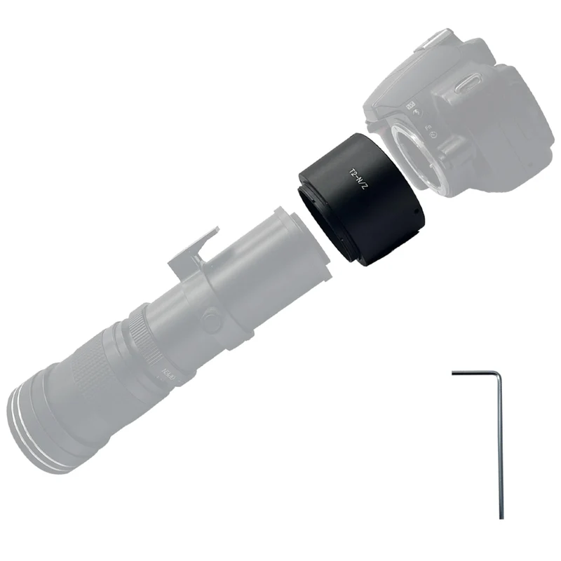 T2-Niko Z Objektivadapter Adapterring,T-Mount T2 Schraubgewinde Objektiv Kompatibel für Nikon Z 7 un