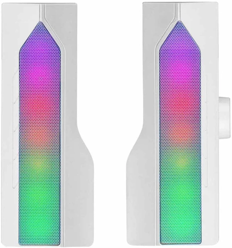 Mars Gaming MSDUOW, Soundbar + Gaming Lautsprecher 2.0, RGB Mesh, Bluetooth 5.0 und Jack, DSP Sound