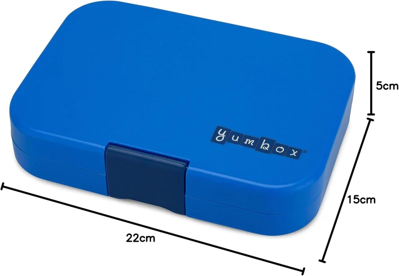 Yumbox Original M Lunchbox (Surf Blue, Race Cars) - Brotdose 6 Fächer, mittelgross | Bento Box für K