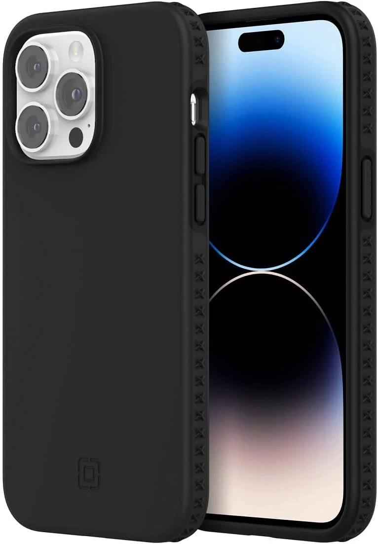 Incipio Grip Serie Multidirektional Griffigkeit Handyhülle für iPhone 14 Pro Max, Schwarz Black, Bla