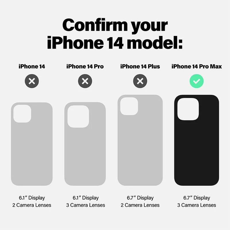 Incipio Grip Serie Multidirektional Griffigkeit Handyhülle für iPhone 14 Pro Max, Schwarz Black, Bla