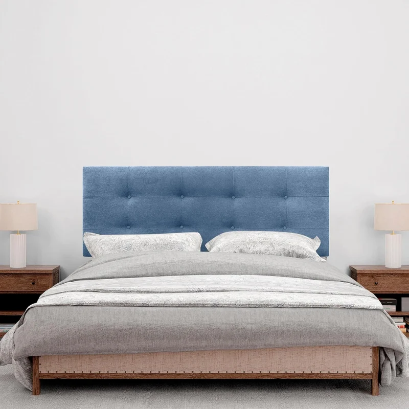 DHOME Kopfteil, gepolstertes Bett Kopfteil 8cm dick. Gepolstertes Kopfteil ACUALINE Stoff und Kunstl