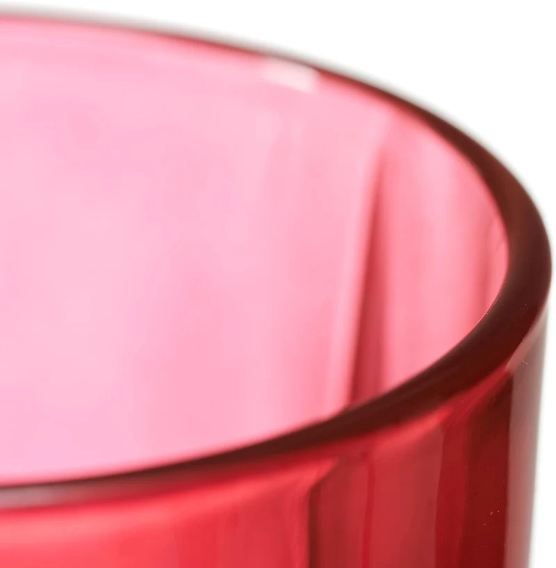 Leonardo Capri Trink-Gläser 4er Set rot, spülmaschinenfeste Saft-Gläser mit Relief Facetten-Schliff,