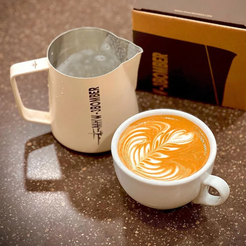 MHW-3BOMBER Latte Art Pitcher 5.0 White