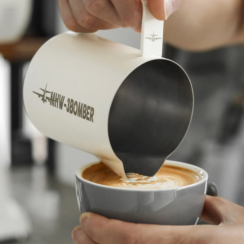 MHW-3BOMBER Latte Art Pitcher 5.0 White
