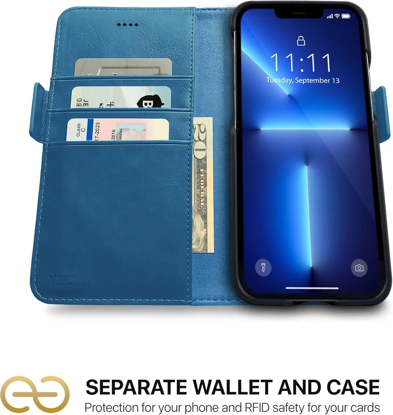 Dreem Fibonacci iPhone 13 Pro Max Brieftaschen-Etui / 2-in-1 stossfestes Etui und abnehmbares Folio
