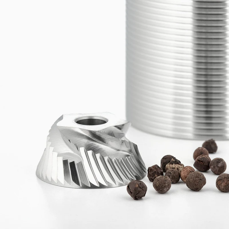 Kinu Saturn Silver - manuelle Gewürzmühle