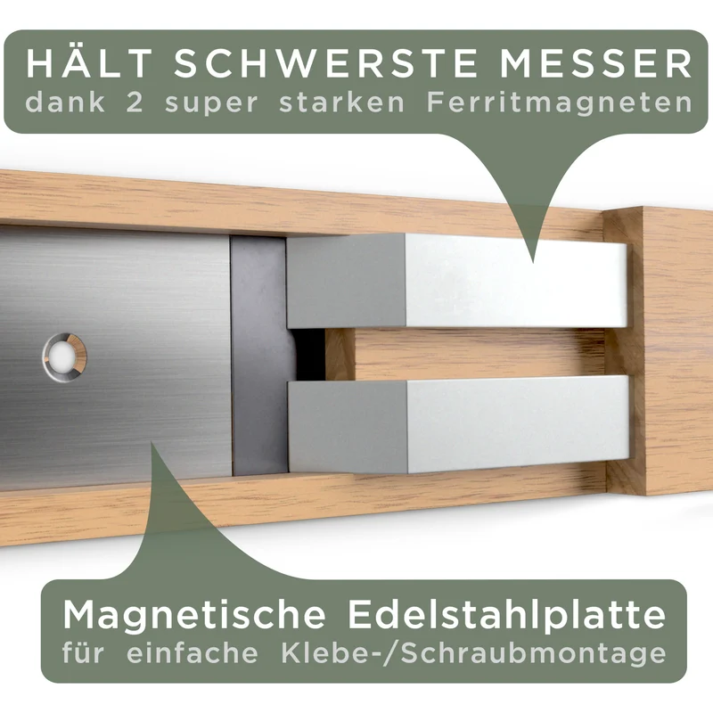 Messerleiste 40cm Eiche