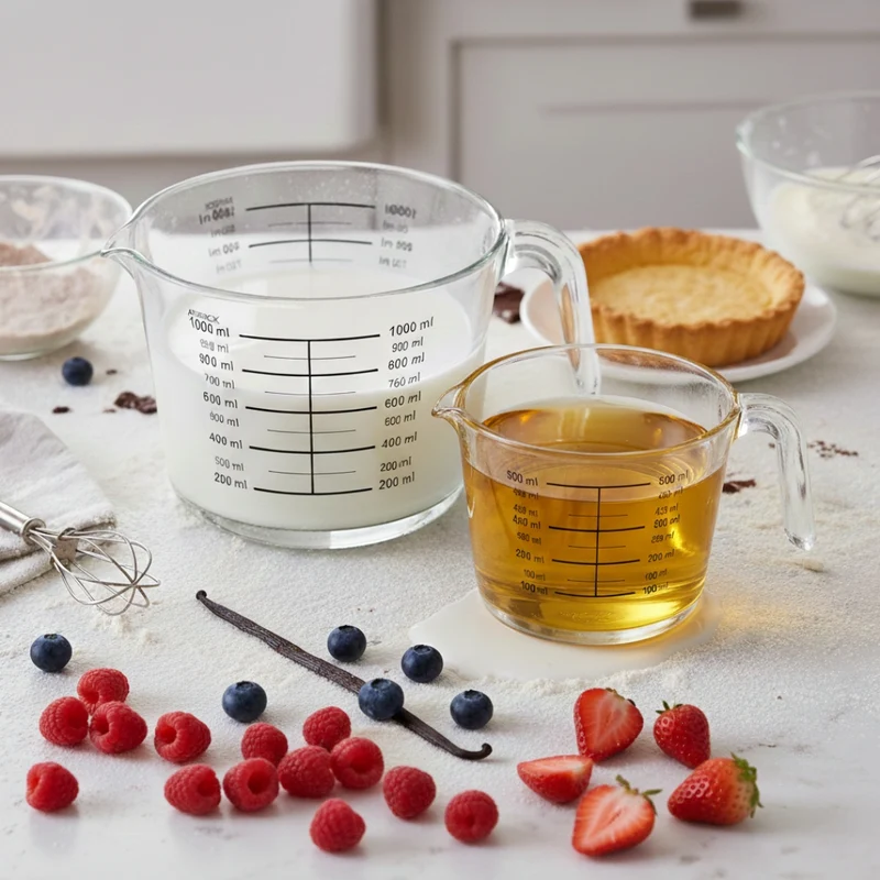 Kikis Glasschüssel mit Skala - 2er Set