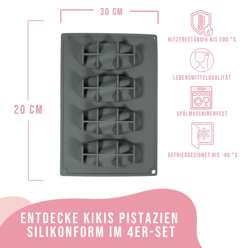 Kikis Pistazien Silikonform 4er