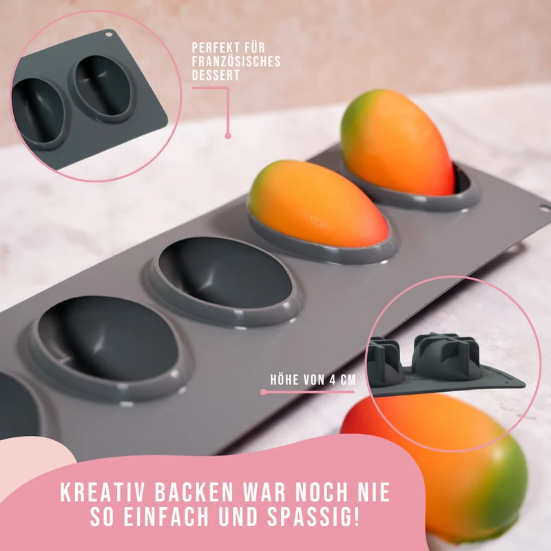 Kikis Mango Silikonform 5er