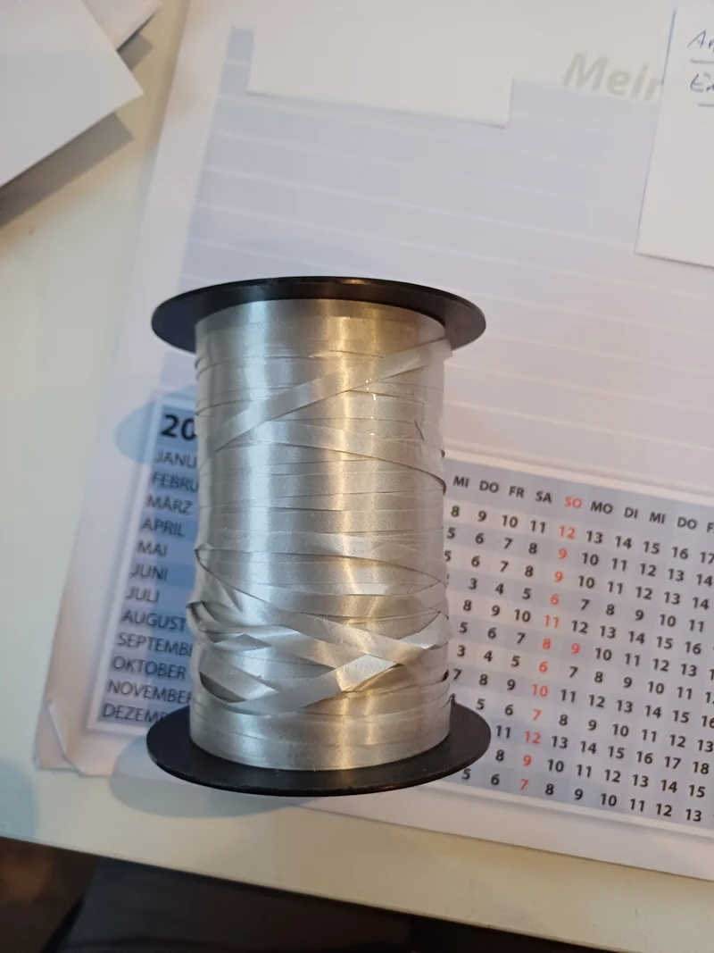 Geschenkband silber