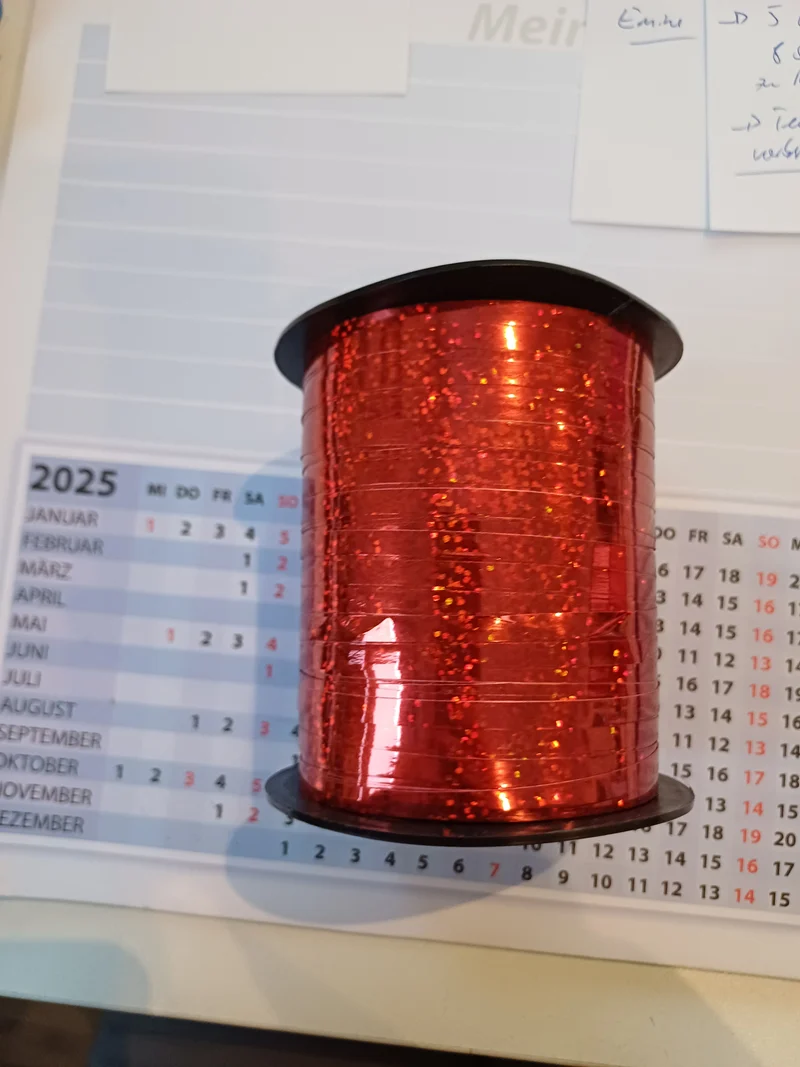 Geschenkband rot glitzer