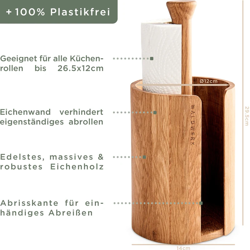Küchenrollenhalter Eiche